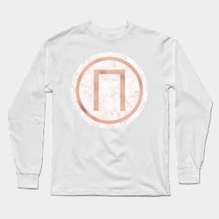 Rose Gold Marble Pi Long Sleeve T-Shirt